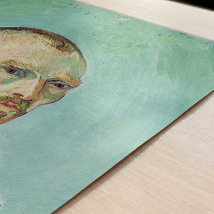 Self-portrait-1 (1888) by Vincent van Gogh – Art Print - Close-up detail of the art print