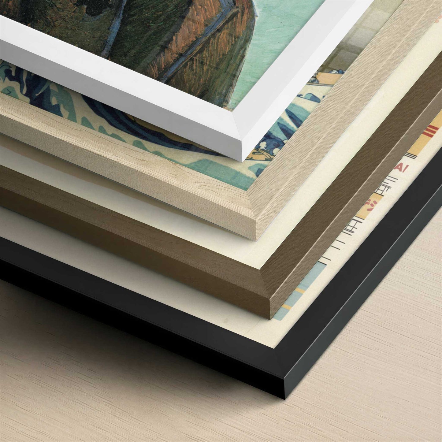 Self-portrait-1 (1888) by Vincent van Gogh – Art Print - Close-up detail of the different frames