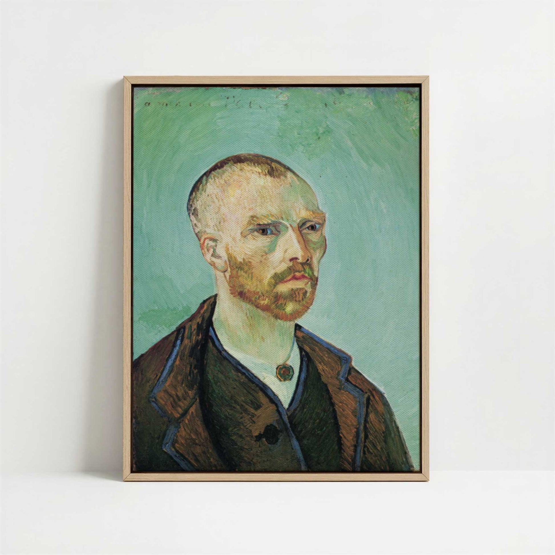 Framed Canvas - Framed canvas in oak color frame