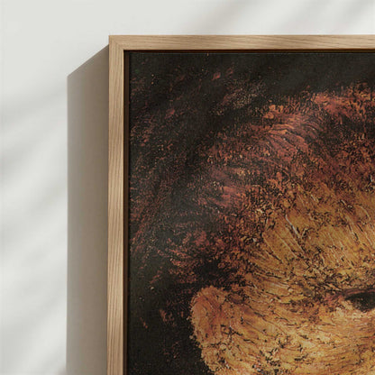 Framed Canvas - Close-up detail and texture of the framed canvas