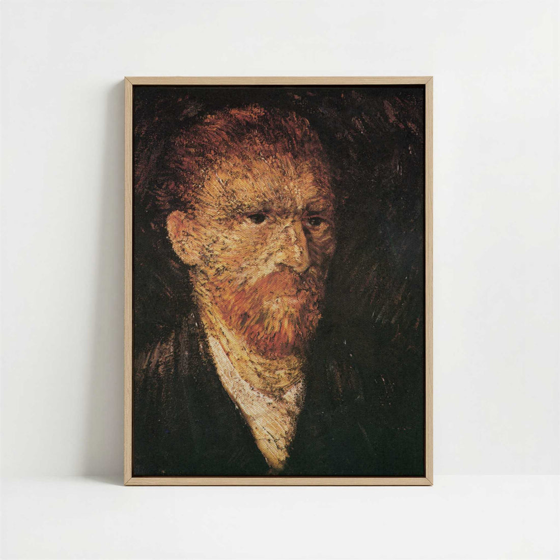 Framed Canvas - Framed canvas in oak color frame