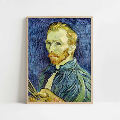 Self-portrait (1889) by Vincent van Gogh – Art Print - Art print in oak frame