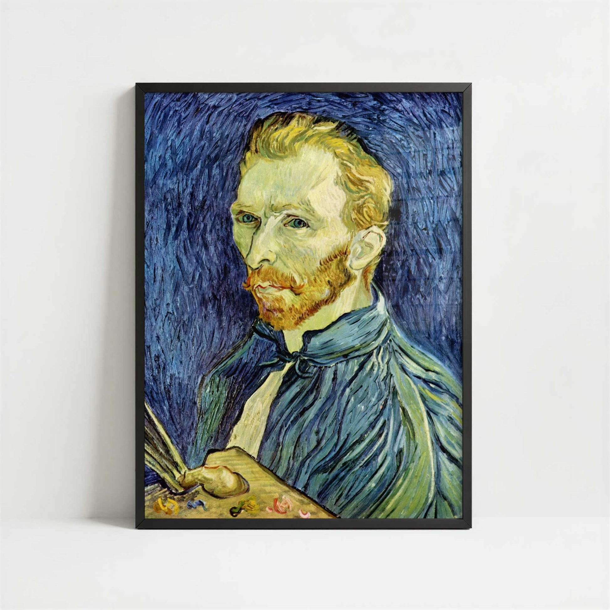 Self-portrait (1889) by Vincent van Gogh – Art Print - Art print in black frame
