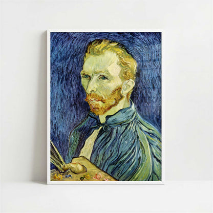 Self-portrait (1889) by Vincent van Gogh – Art Print - Art print in white frame