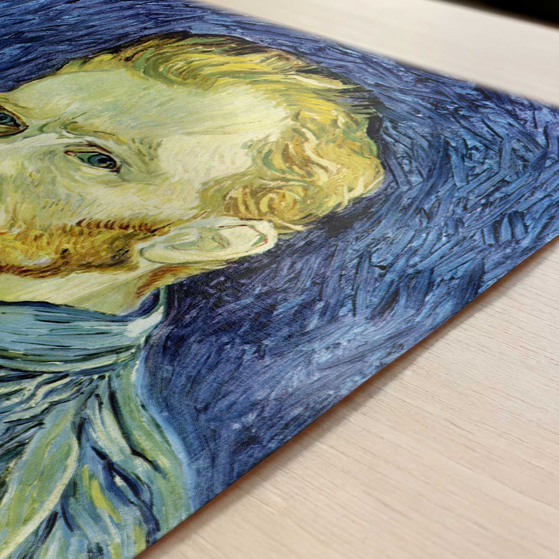 Self-portrait (1889) by Vincent van Gogh – Art Print - Close-up detail of the art print