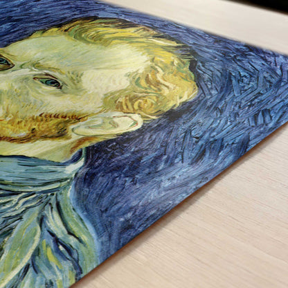 Self-portrait (1889) by Vincent van Gogh – Art Print - Close-up detail of the art print
