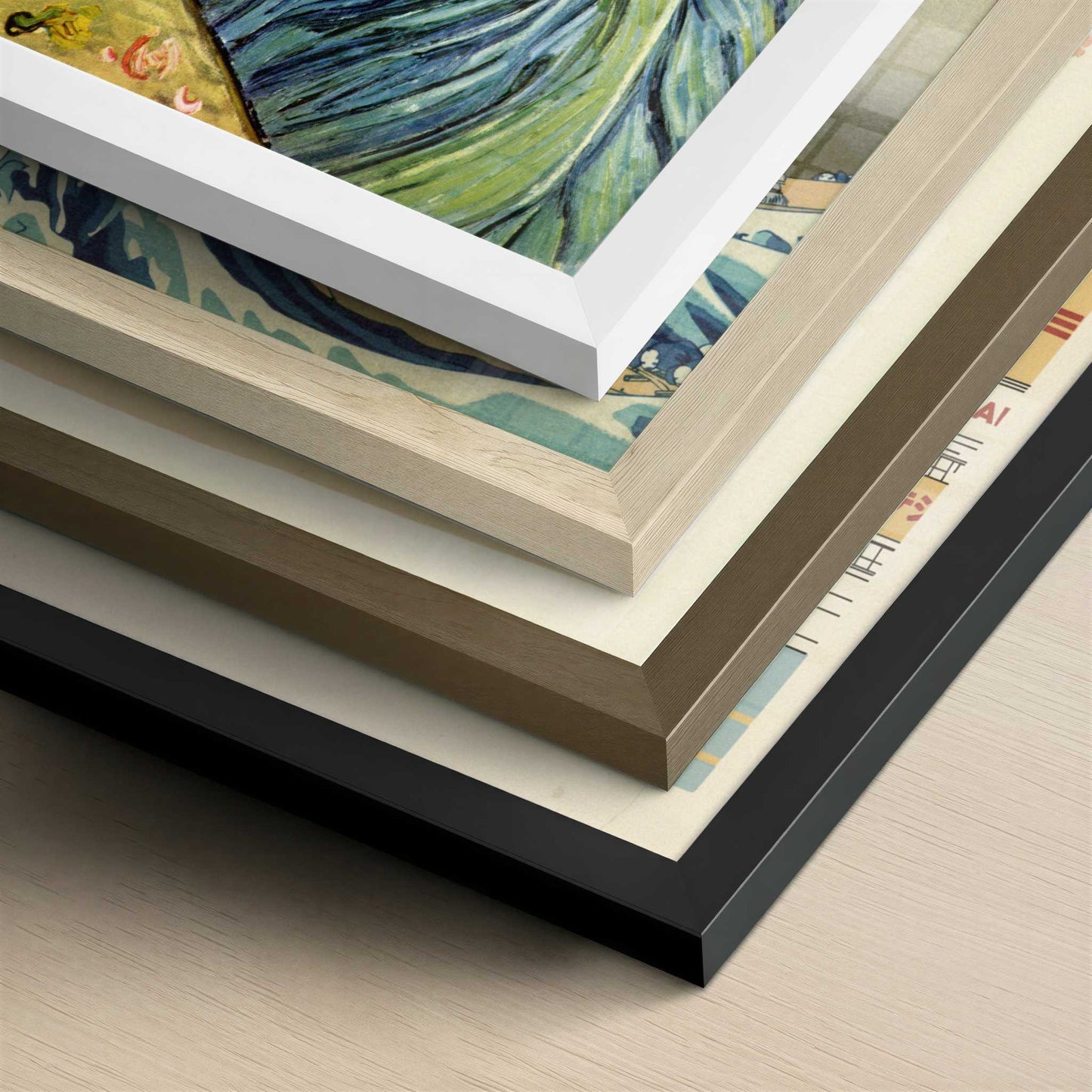 Self-portrait (1889) by Vincent van Gogh – Art Print - Close-up detail of the different frames