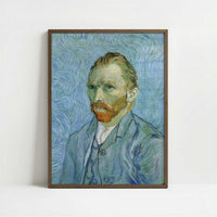 Self-portrait (1890) by Vincent van Gogh – Art Print - Art print in dark wood frame
