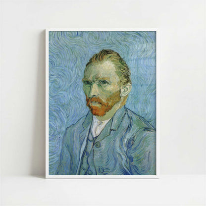 Self-portrait (1890) by Vincent van Gogh – Art Print - Art print in white frame