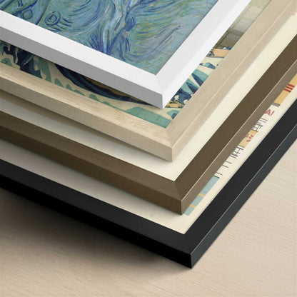 Self-portrait (1890) by Vincent van Gogh – Art Print - Close-up detail of the different frames