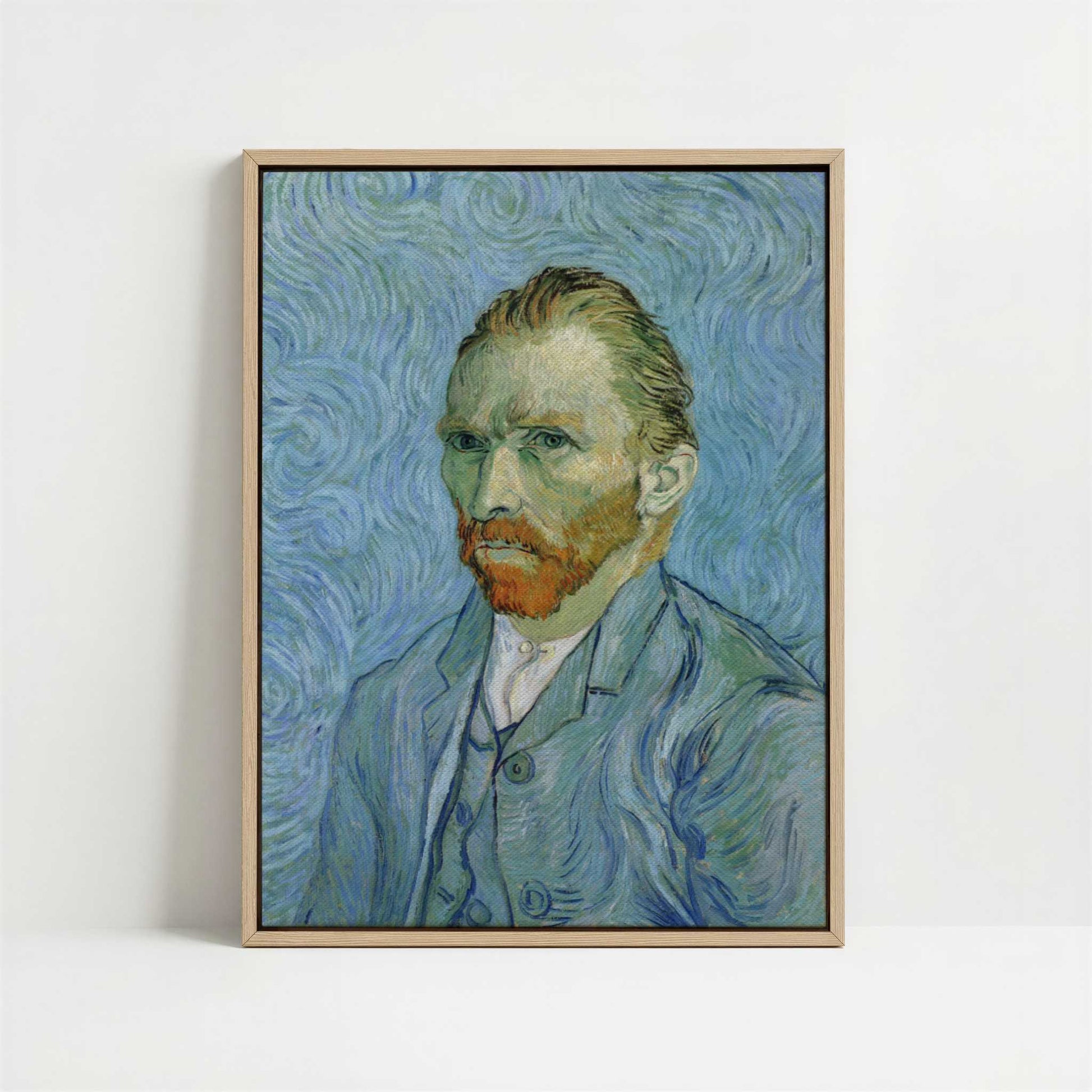 Framed Canvas - Framed canvas in oak color frame