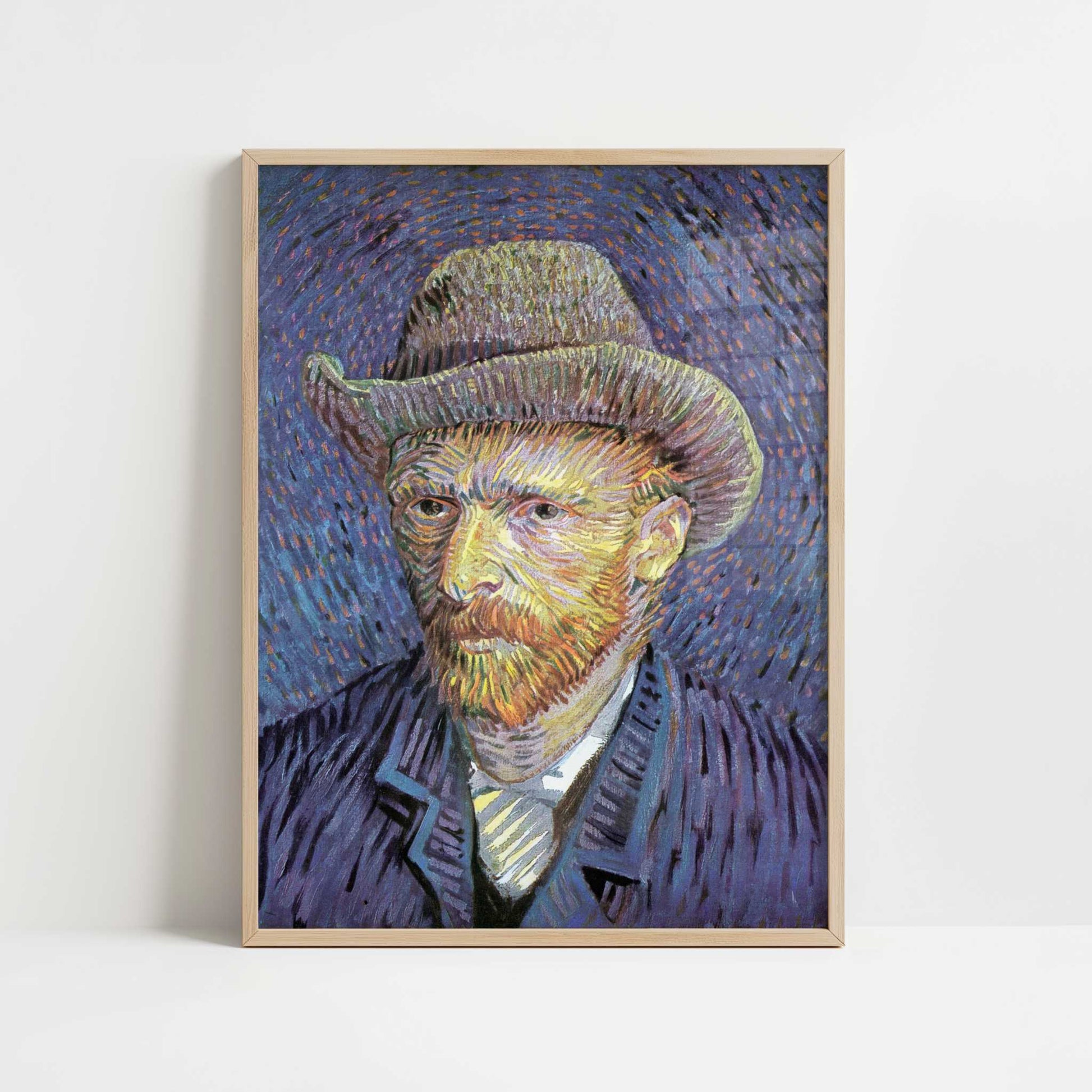Self-portrait 1 (1887) by Van Gogh – Art Print - Art print in oak frame