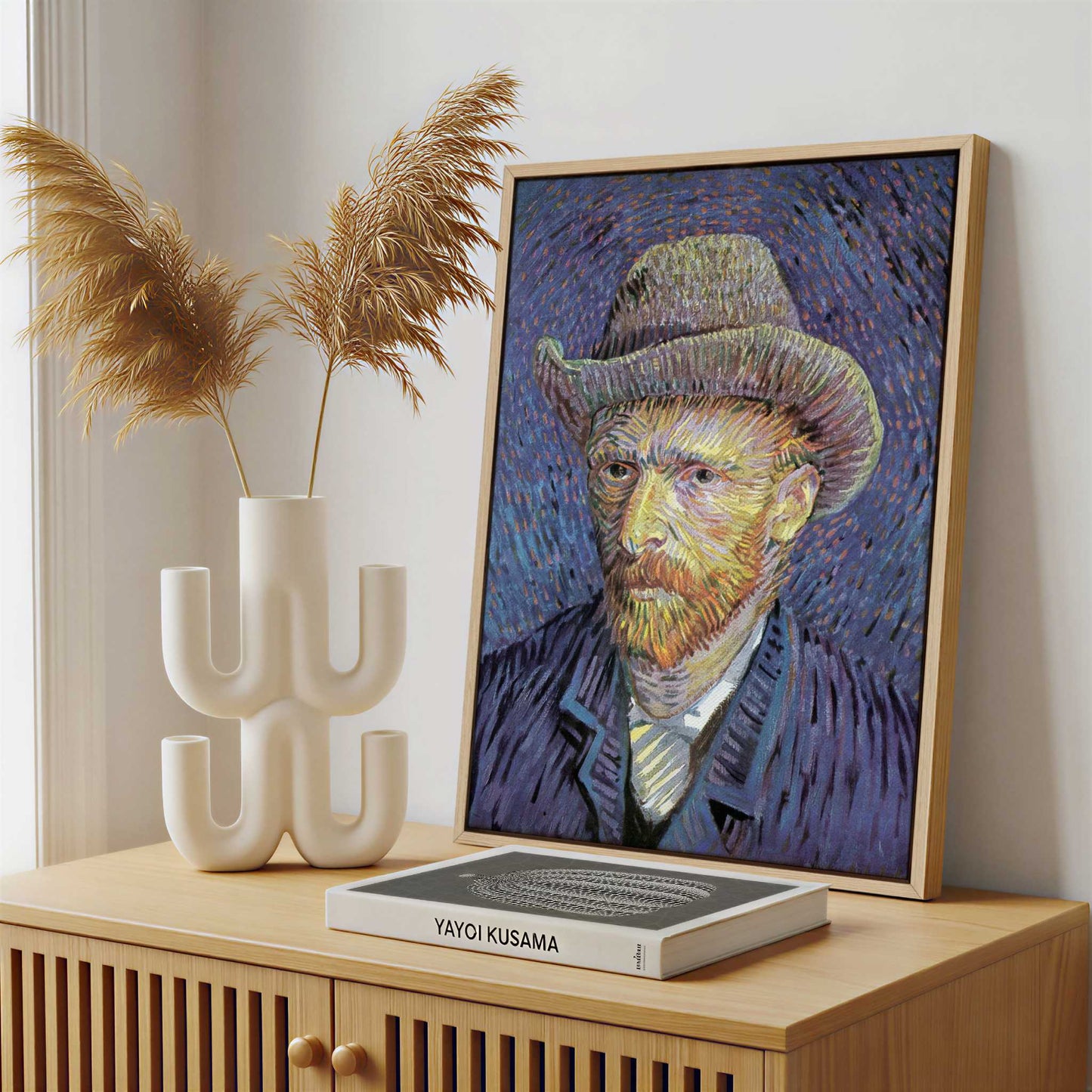 Framed Canvas - Framed canvas in a stylish interior setting