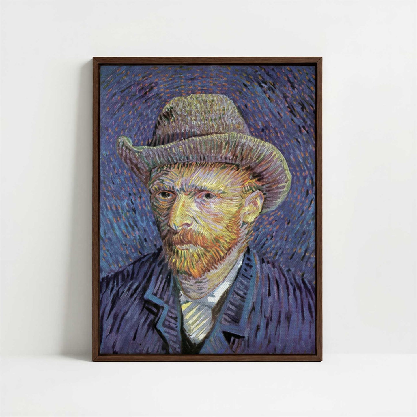 Framed Canvas - Framed canvas in dark wood color frame