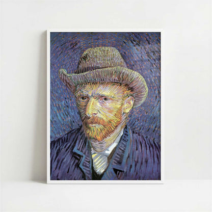 Self-portrait 1 (1887) by Van Gogh – Art Print - Art print in white frame