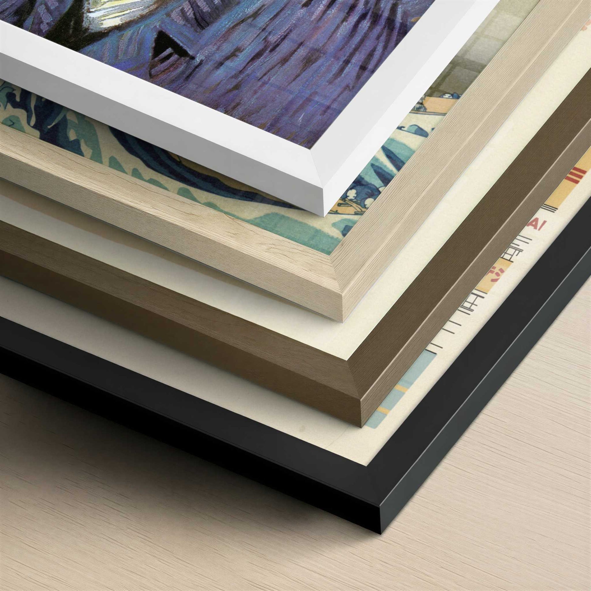 Self-portrait 1 (1887) by Van Gogh – Art Print - Close-up detail of the different frames