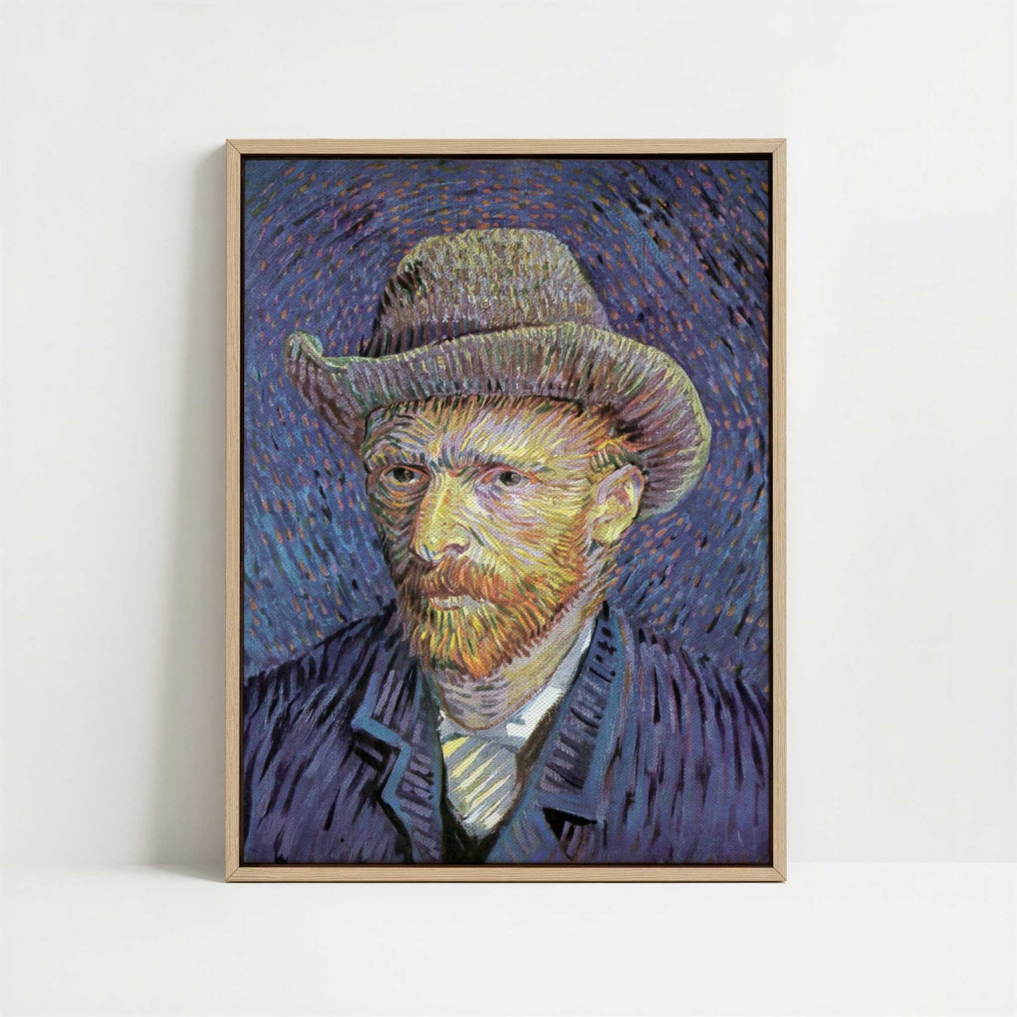 Framed Canvas - Framed canvas in oak color frame