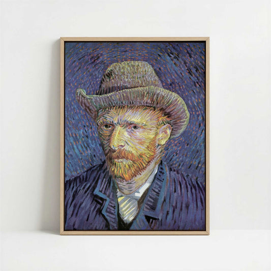 Framed Canvas - Framed canvas in oak color frame