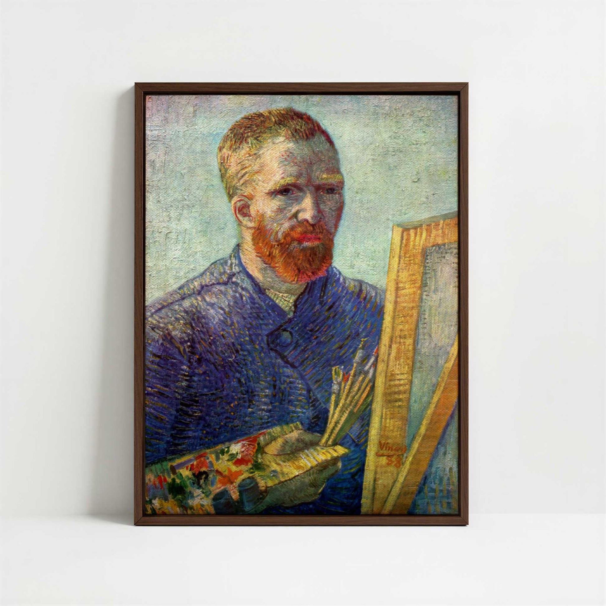 Framed Canvas - Framed canvas in dark wood color frame