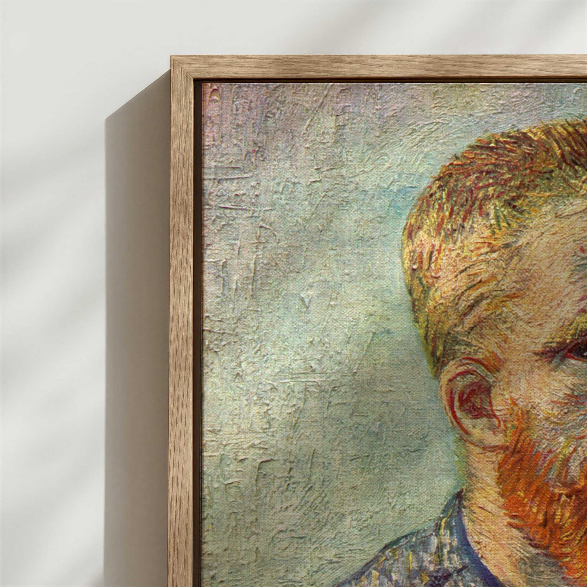 Framed Canvas - Close-up detail and texture of the framed canvas