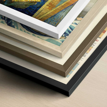 Self-portrait at Easel (1888) by Vincent van Gogh – Art Print - Close-up detail of the different frames