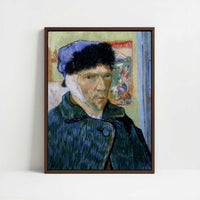 Framed Canvas - Framed canvas in dark wood color frame