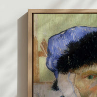 Framed Canvas - Close-up detail and texture of the framed canvas