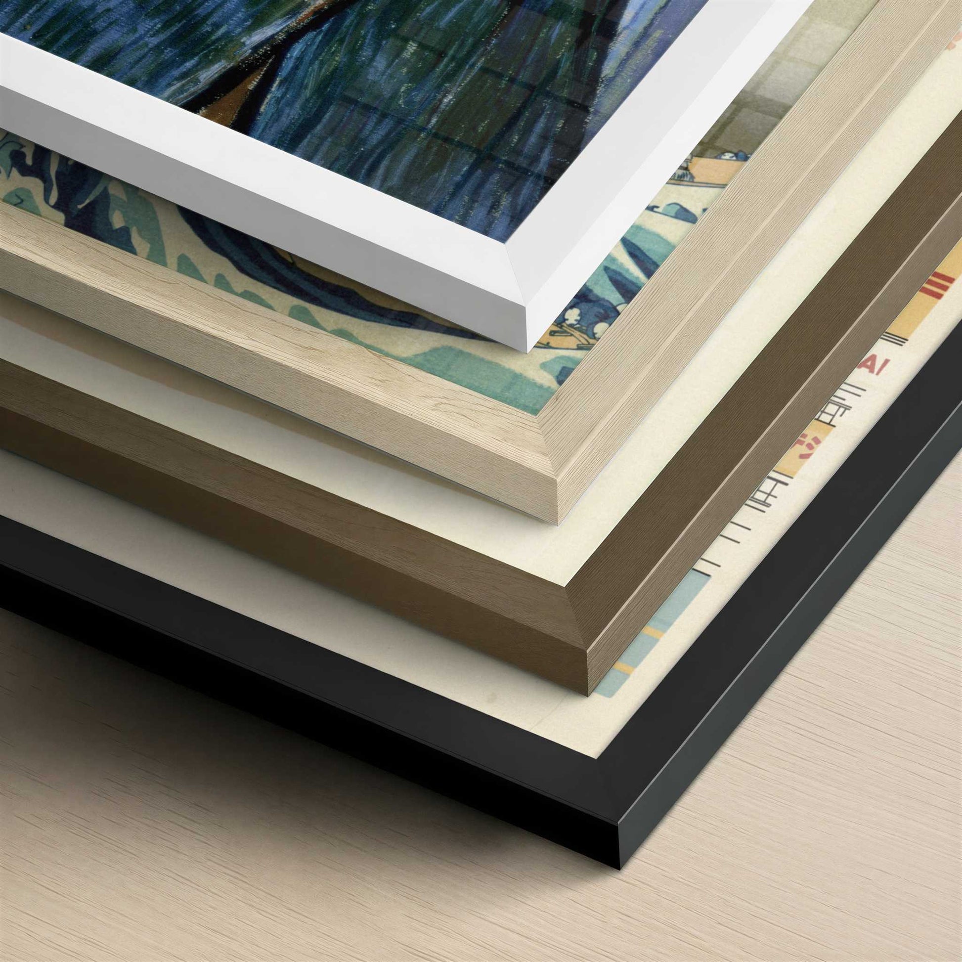 Self-portrait with Bandaged Ear (1889) by Vincent van Gogh – Art Print - Close-up detail of the different frames