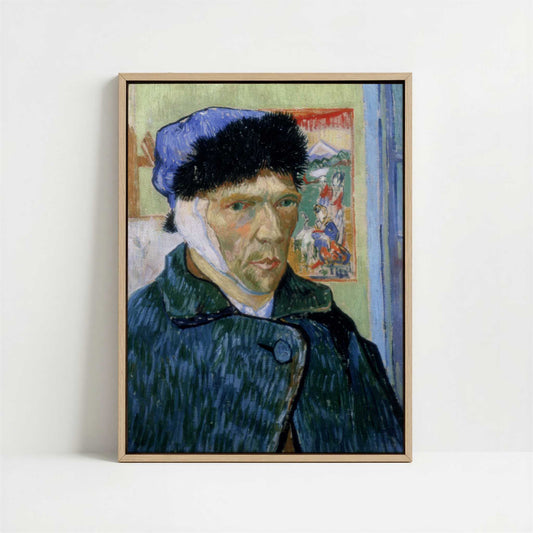 Framed Canvas - Framed canvas in oak color frame