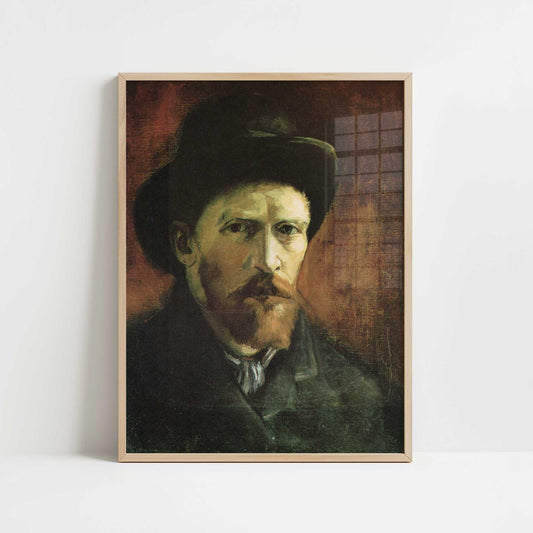 Self-portrait with Dark Felt Hat (1886) by Vincent van Gogh – Art Print - Art print in oak frame