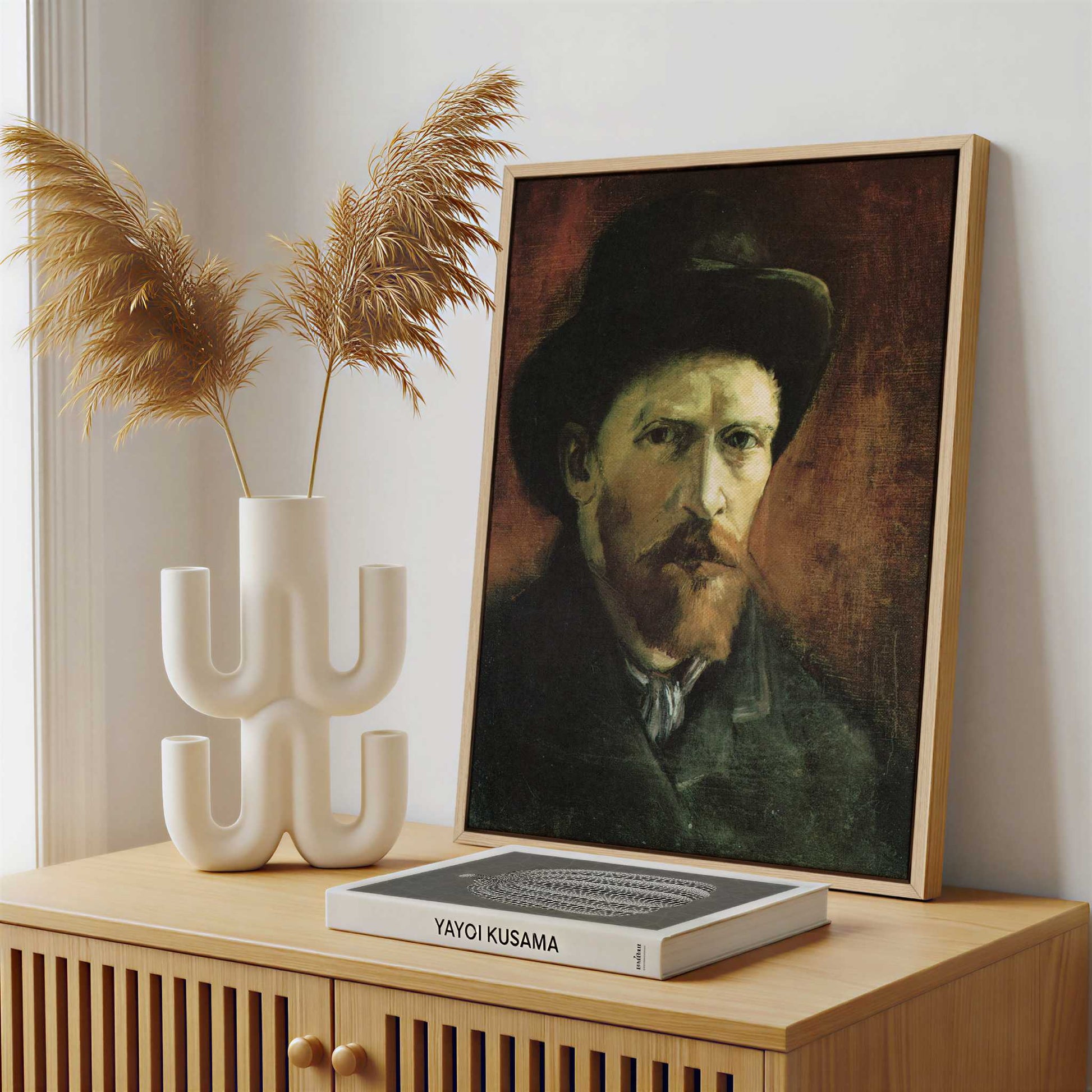 Framed Canvas - Framed canvas in a stylish interior setting