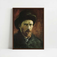 Framed Canvas - Framed canvas in dark wood color frame