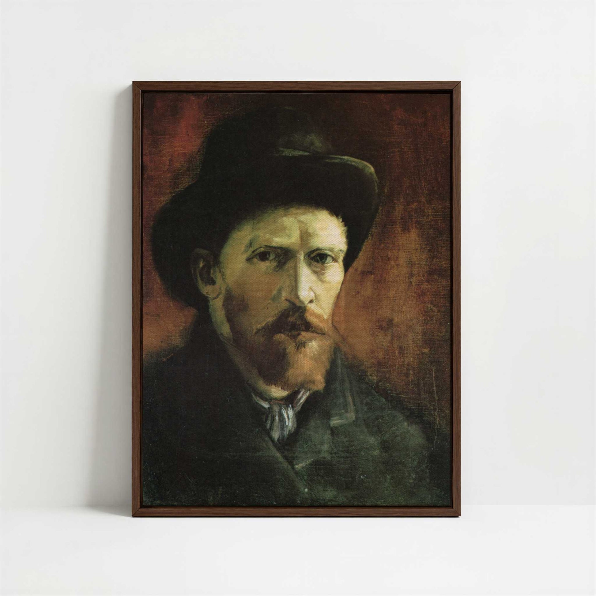 Framed Canvas - Framed canvas in dark wood color frame