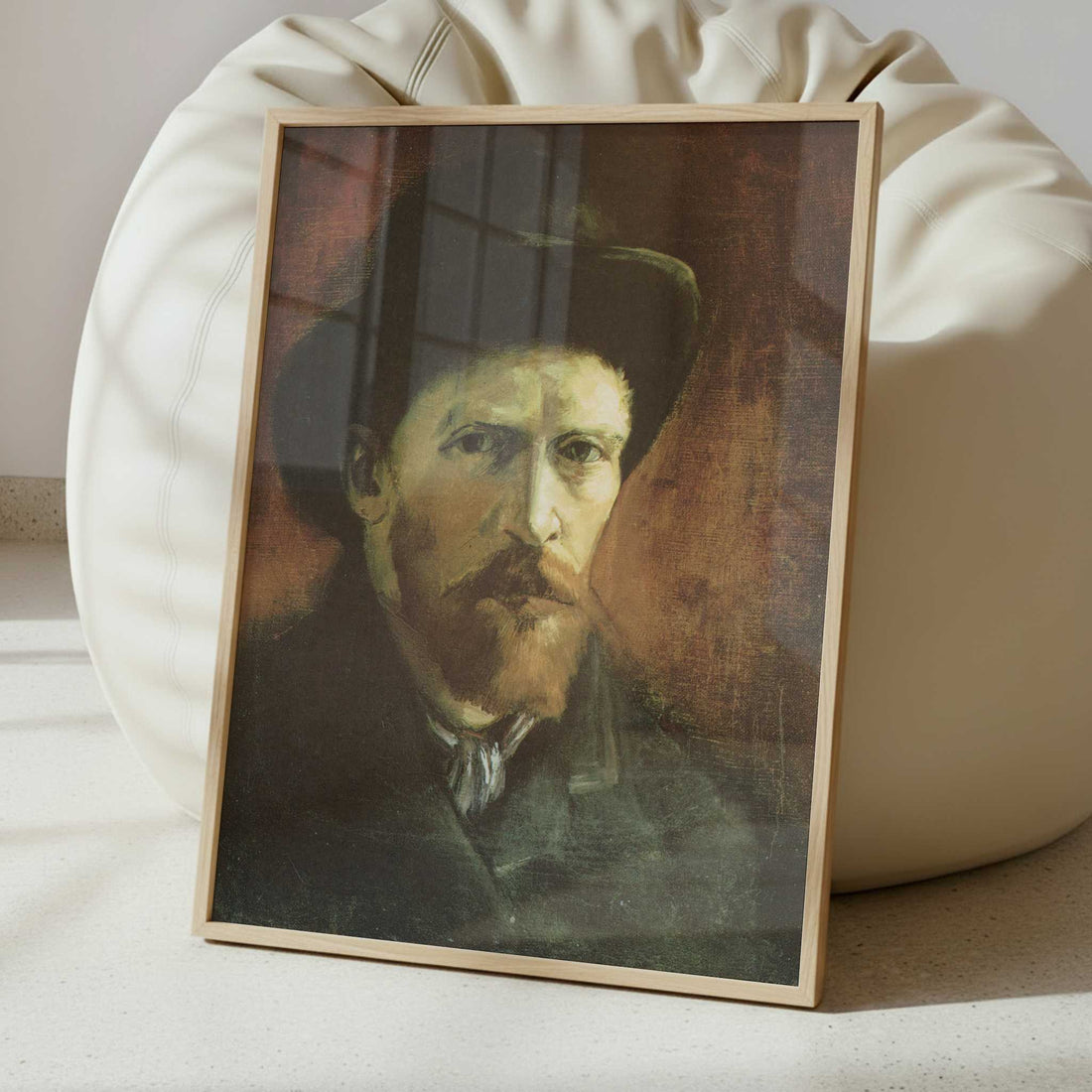 Self-portrait with Dark Felt Hat (1886) by Vincent van Gogh – Art Print - Interior inspiration