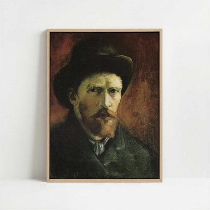 Framed Canvas - Framed canvas in oak color frame