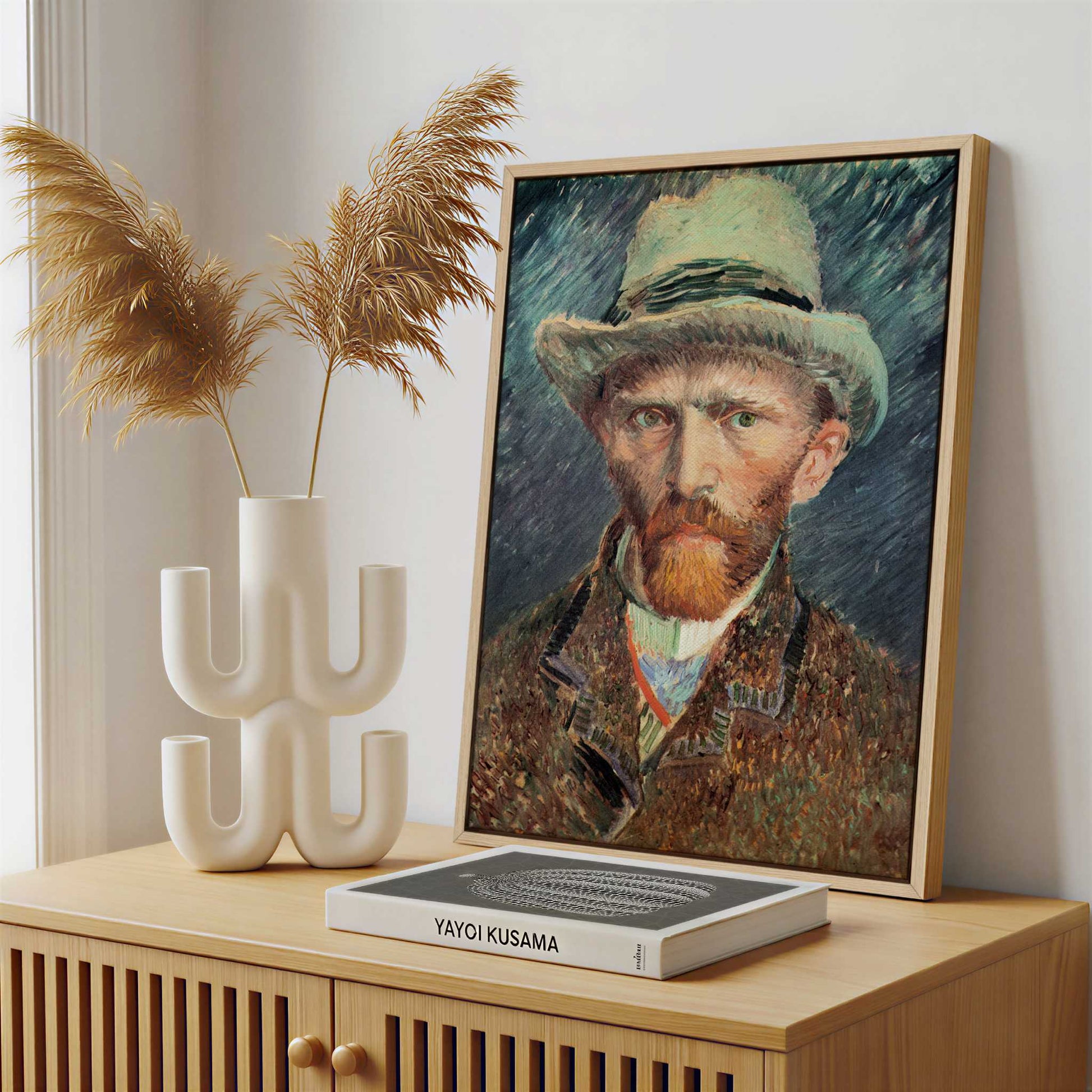 Framed Canvas - Framed canvas in a stylish interior setting