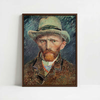 Framed Canvas - Framed canvas in dark wood color frame