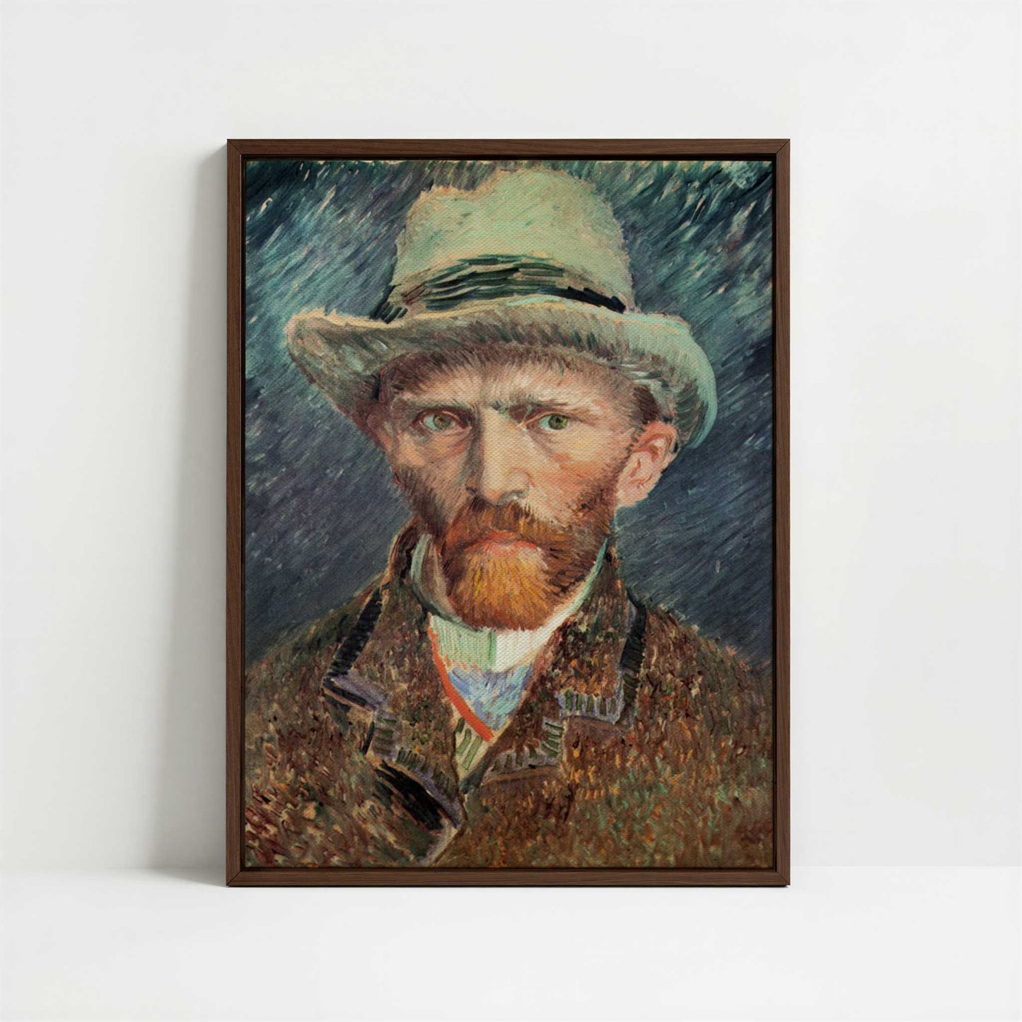 Framed Canvas - Framed canvas in dark wood color frame