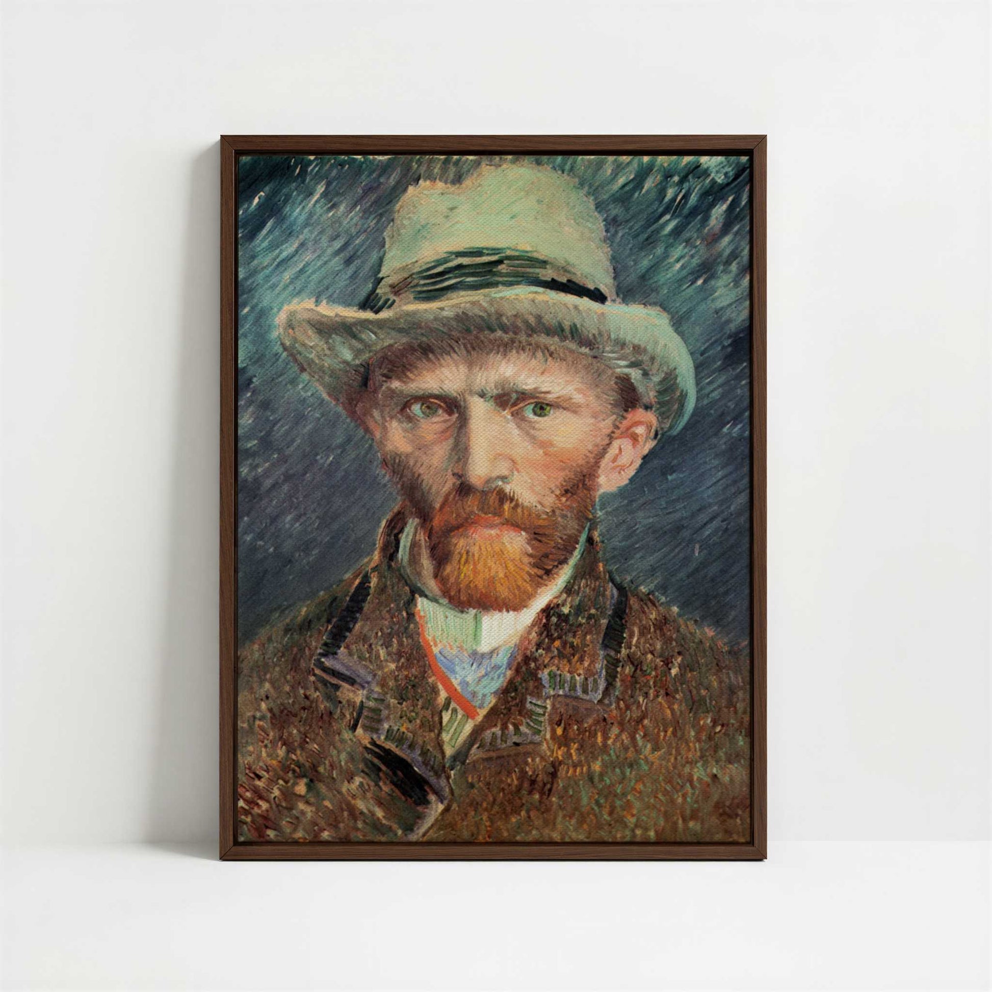 Framed Canvas - Framed canvas in dark wood color frame