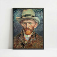 Self-portrait with Grey Felt Hat (1887) by Vincent van Gogh – Art Print - Art print in black frame