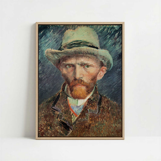 Framed Canvas - Framed canvas in oak color frame