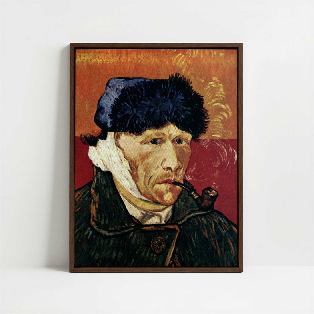 Framed Canvas - Framed canvas in dark wood color frame
