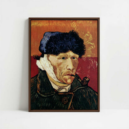 Framed Canvas - Framed canvas in dark wood color frame