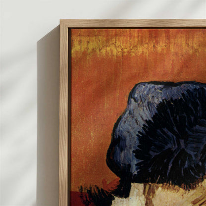 Framed Canvas - Close-up detail and texture of the framed canvas