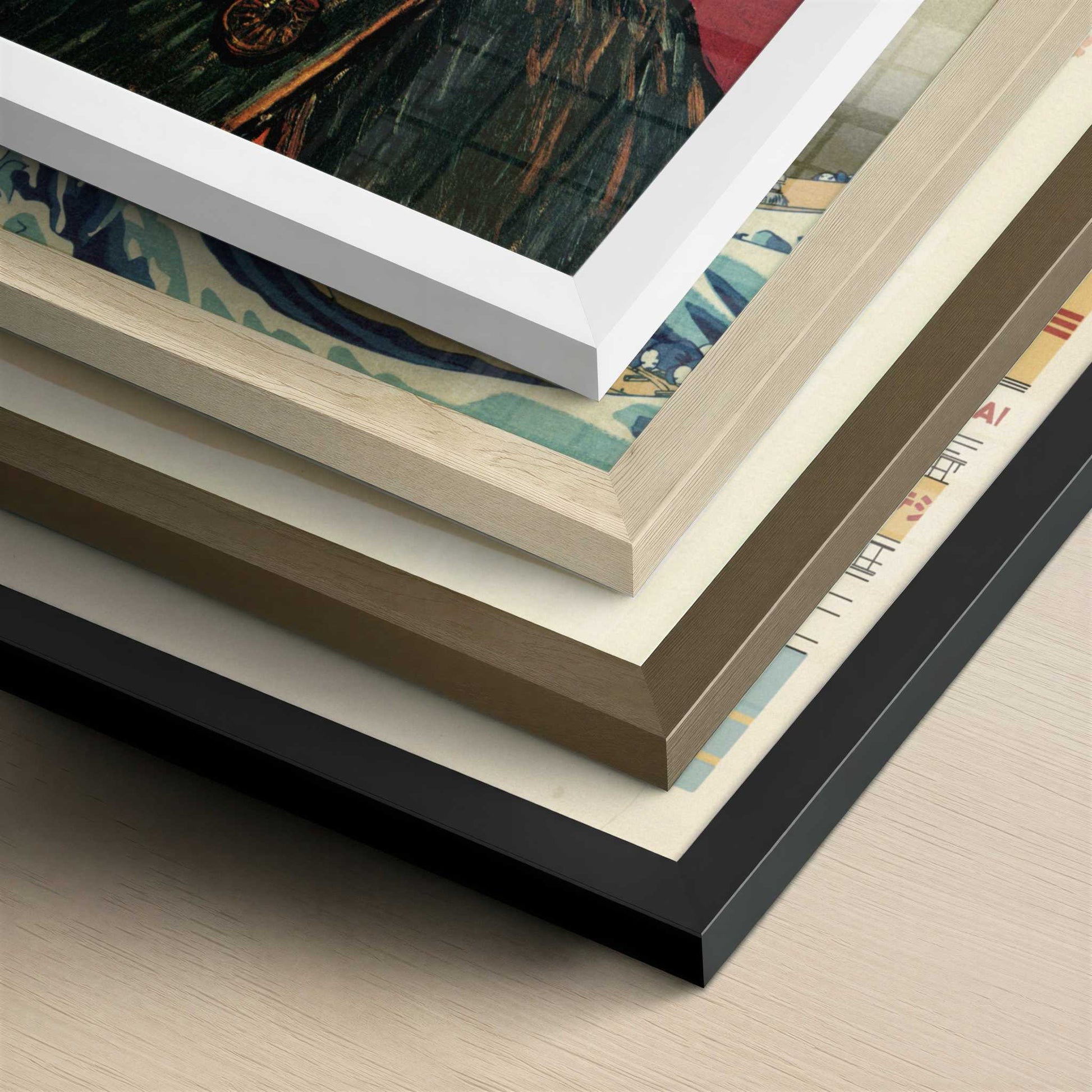 Self-portrait with Pipe & Bandaged Ear (1889) by Van Gogh – Art Print - Close-up detail of the different frames