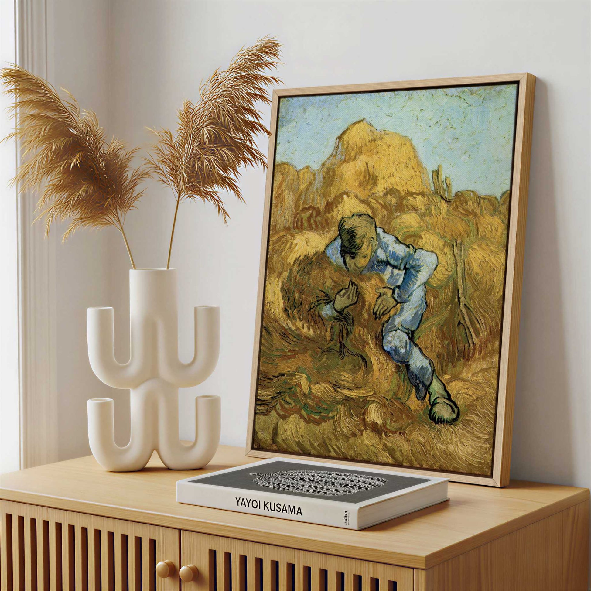 Framed Canvas - Framed canvas in a stylish interior setting