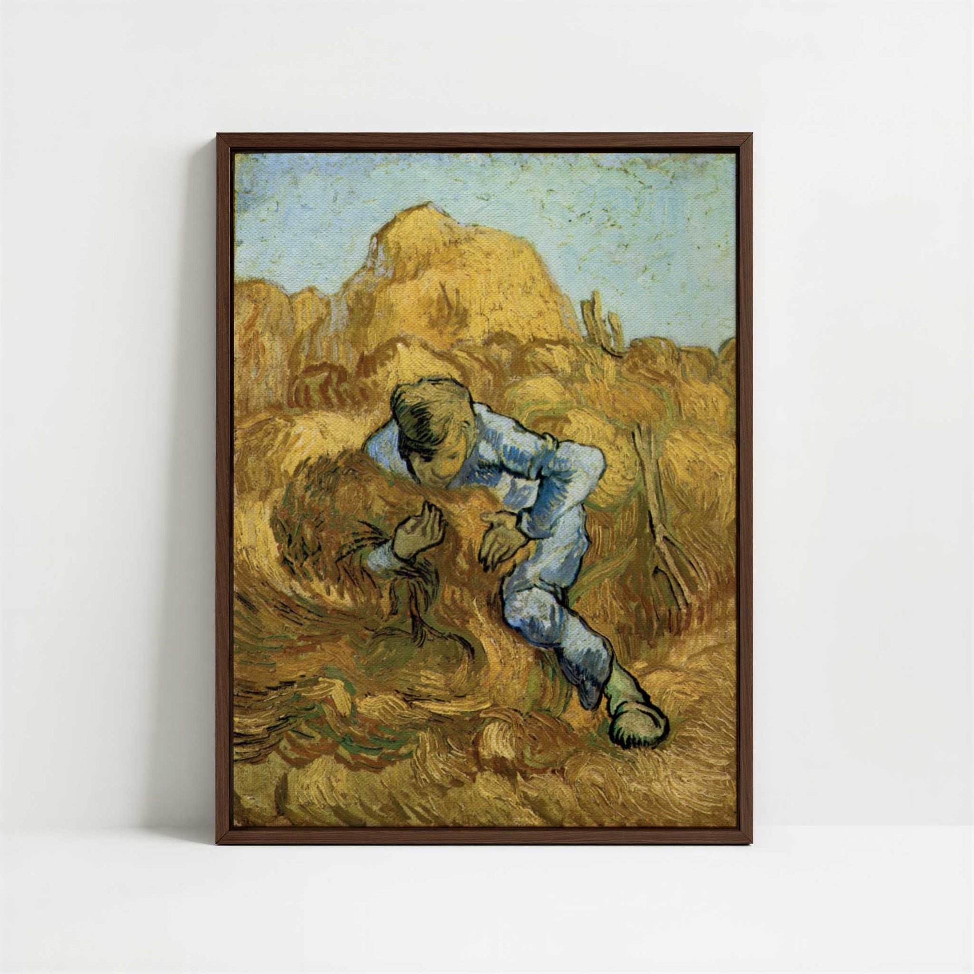 Framed Canvas - Framed canvas in dark wood color frame