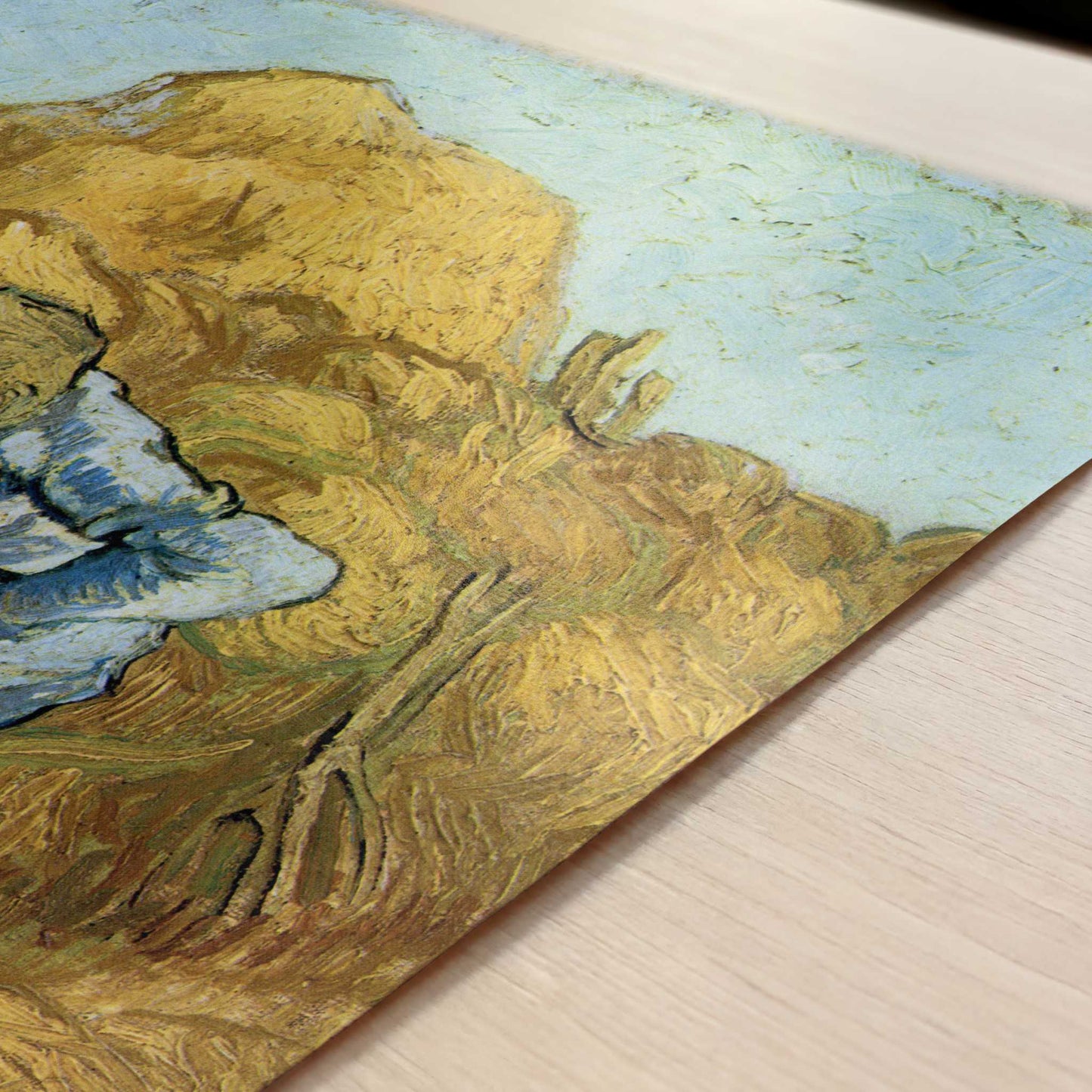 Sheaf Binder (1889) by Vincent van Gogh – Art Print - Close-up detail of the art print