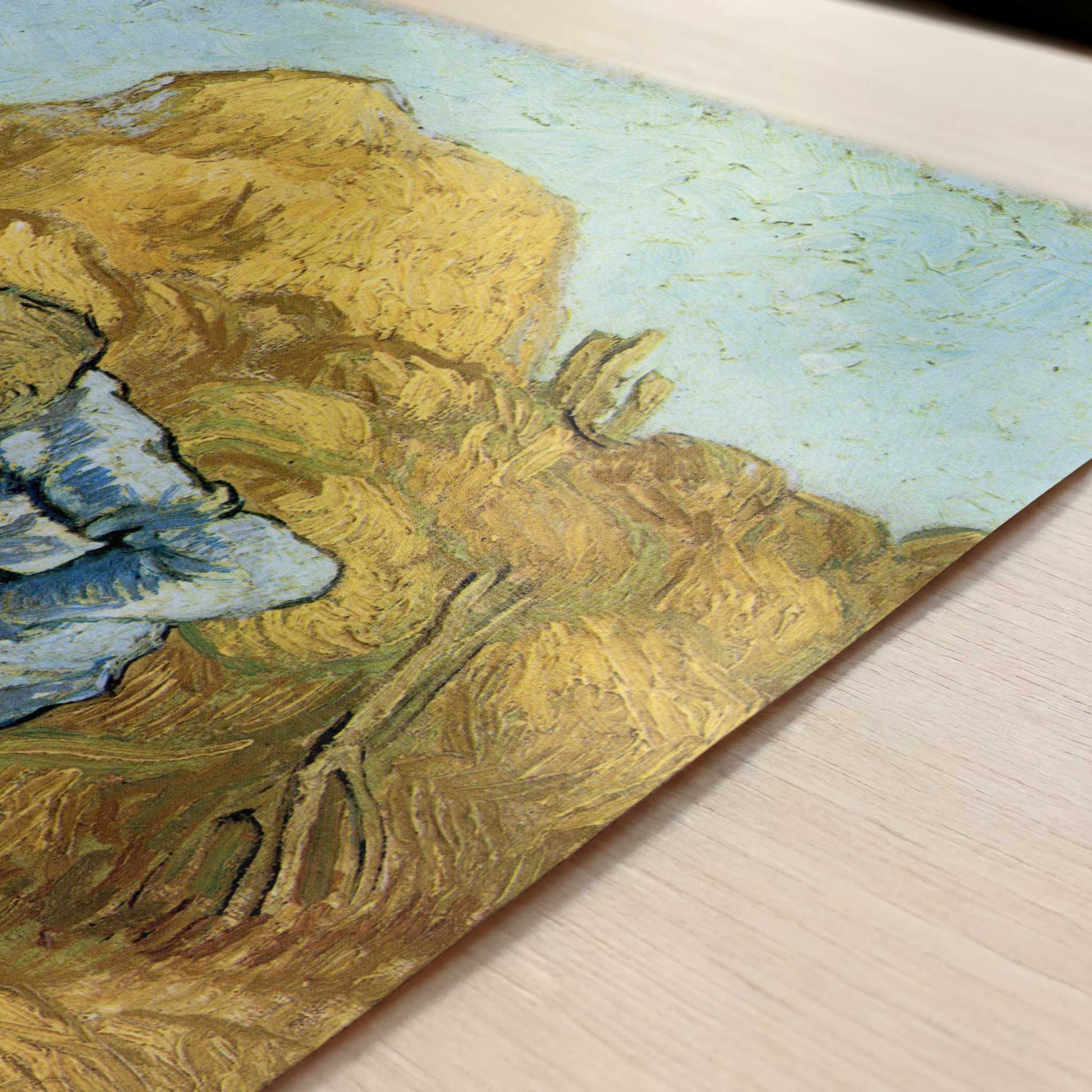 Sheaf Binder (1889) by Vincent van Gogh – Art Print - Close-up detail of the art print