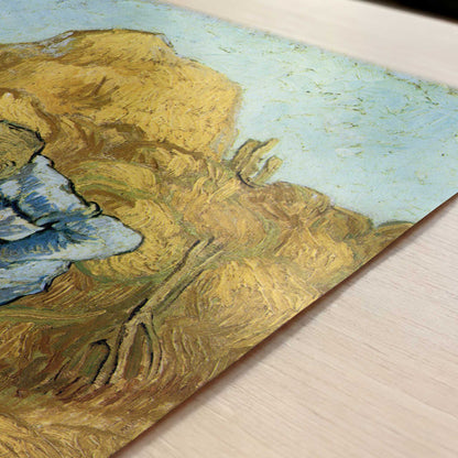 Sheaf Binder (1889) by Vincent van Gogh – Art Print - Close-up detail of the art print